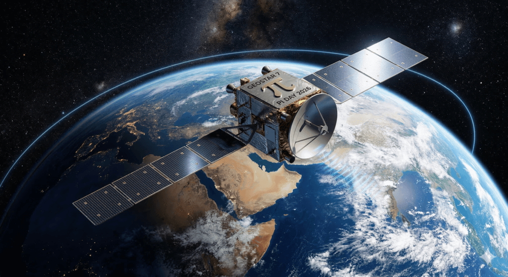 NASA satellite orbits using Pi Day mathematical formulas