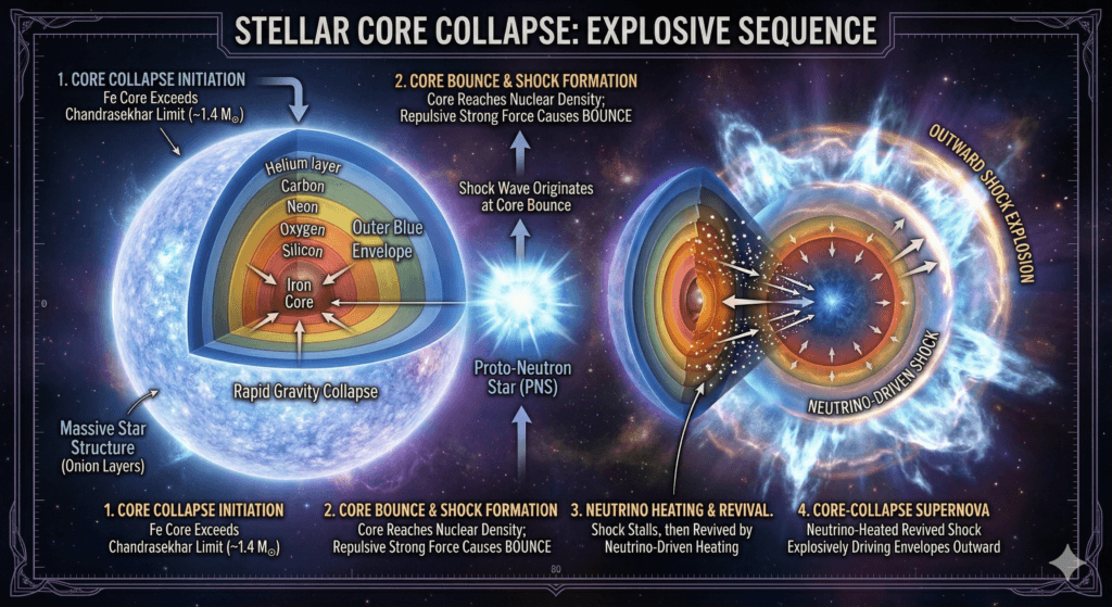 massive star collapsing into a stellar black hole to illustrate types of black holes stellar intermediate supermassive primordial